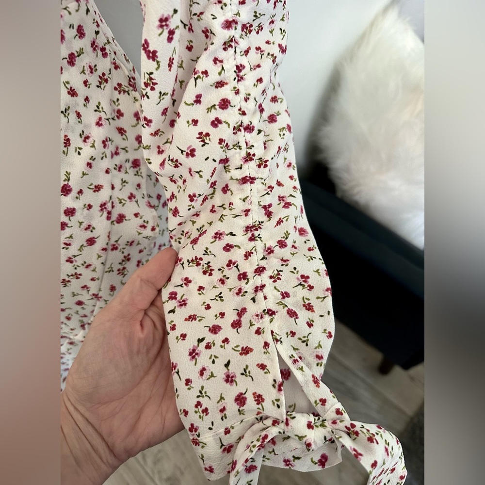 NEW 1. State GORGEOUS white floral wrap dress - senior photo or bridal DRESS - Picture 7 of 11